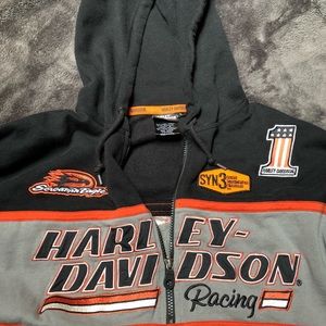Harley Davidson Sweatshirt with cool patches (L)